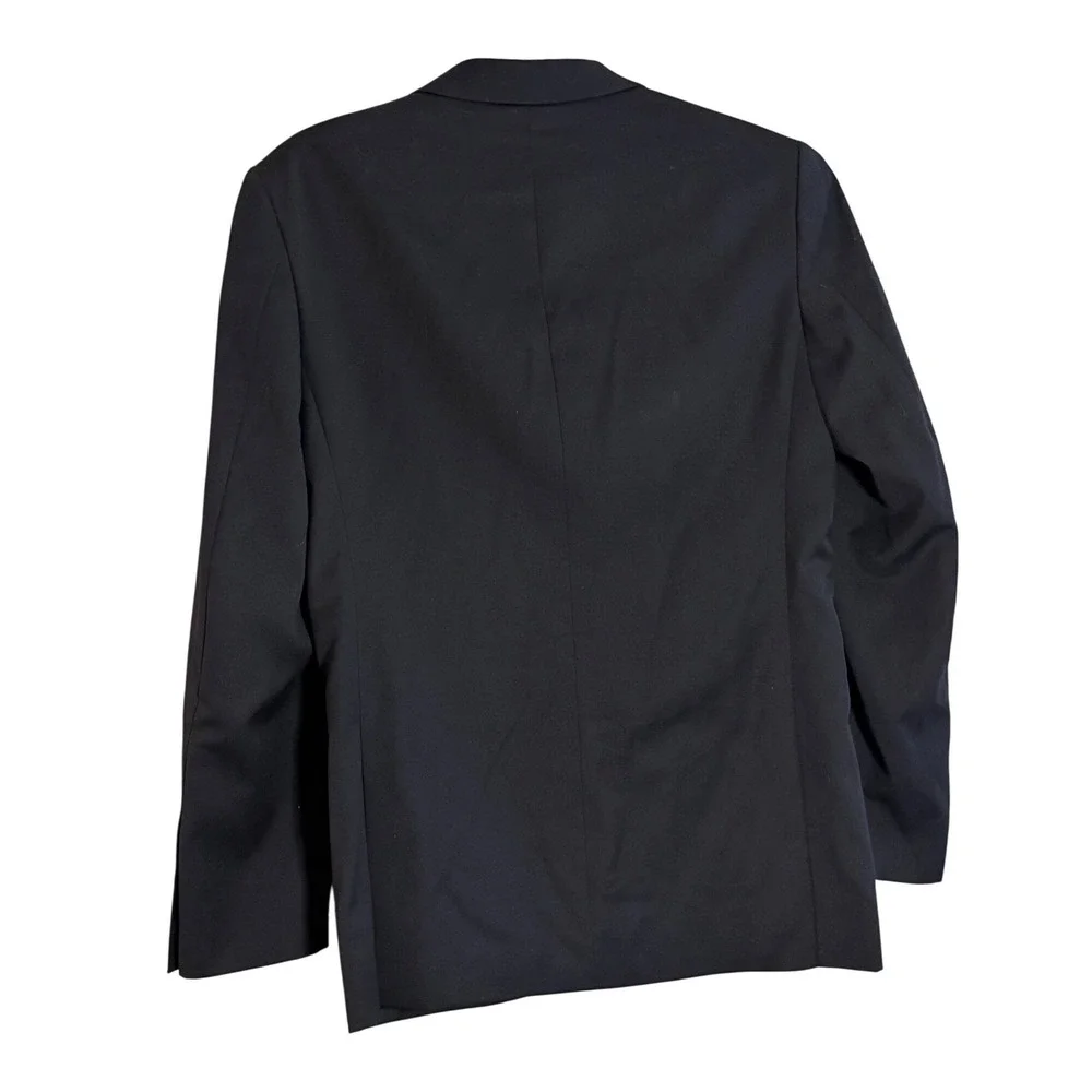 38R JOS BANK Black Wool Traveler Ed Blazer Suit Jacket Sport Coat 24 1/2 Sleeve